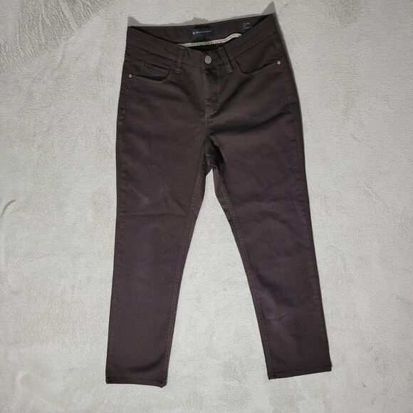 Lee Platinum Label Classic Fit Straight Leg Brown Jeans Womens Sz 8 Petite - Picture 1 of 11